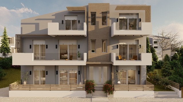 Άμεσα διαθέσιμα για πώληση 3 Νεόδμητα οροφοδιαμερίσματα δυο επιπέδων με σοφίτα που κυμαίνονται από 80 τ.μ έως 84 τ.μ το καθένα, σε συγκρότημα 6 κατοικιών στην Παραλία Οφρυνίου, Καβάλας 